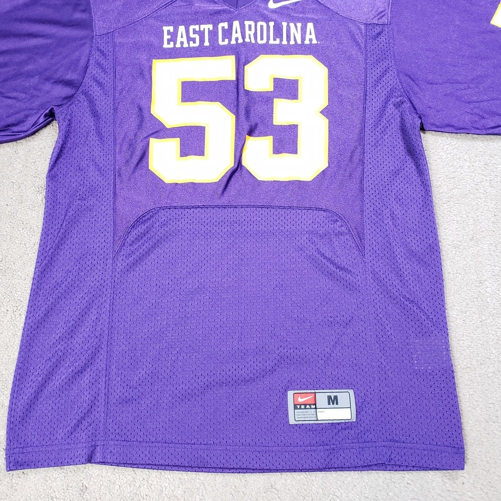 East Carolina Pirates Jersey Men M Nike Team Engineered #53 Purple NCAA Football - Picture 5 of 13